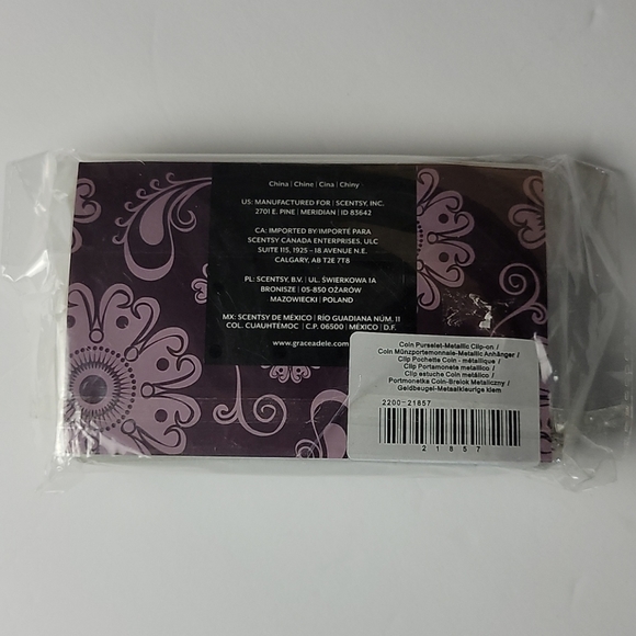 GRACE ADELE Metallic Zip coin Purselet Clup on - Picture 3 of 11